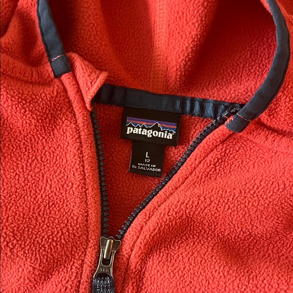 Patagonia Kids Red and Blue Hooded Jacket - Picture 2 of 5